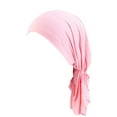 thumbnail image 1 of EnJoCho Ladies Sleep Caps Ladies Reversible Adjustable Beading Braid Hat Ruffle Cancer Wrap Cap Satin Lined Hair Bonnets, 1 of 4