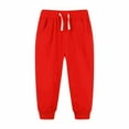 thumbnail image 1 of EnJoCho 2025 Boys' Elastic Waist Tapered Joggers - Spring/Fall Cotton Sweatpants with Cuffed Ankle for Playground & School Activities, 1 of 3