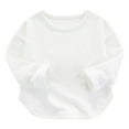 thumbnail image 1 of EnJoCho Little Children A&nbsp;Line Blouse Kids Sweatshirts Soft Cotton Warm Round Neck Long Sleeve Solid Color Love Top For Boys Or Girls, 1 of 9
