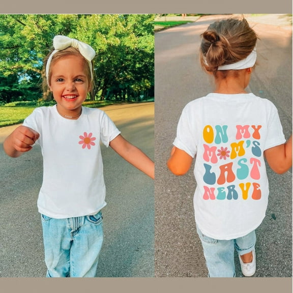 EnJoCho Little Children Casual T Shirt Kids Girls Fashion Flower Print Tshirt Toddler Boy Girl Mothers Day Trendy Tops Youth Summer Daily Playwear Shirts Tees