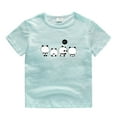 thumbnail image 1 of EnJoCho Little Children Fall Summer Blouse Toddler Boys Girls Short Sleeve Panda Cartoon Prints T Shirts Cute Fashion Tops, 1 of 3