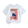 thumbnail image 1 of EnJoCho Little Children Holiday Blouse Toddler Kids Crewneck Short Sleeve Independence Day Tops Summer Boys Girls Black American Flag Print T Shirt 4th Of July Top, 1 of 9