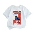 thumbnail image 1 of EnJoCho Little Children Holiday Blouse Toddler Kids Crewneck Short Sleeve Independence Day Tops Summer Boys Girls Black American Flag Print T Shirt 4th Of July Top, 1 of 9