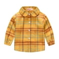 thumbnail image 1 of EnJoCho Little Children Long Sleeve Blouse Toddler Boys Girls PINK Plaid Fall Winter T Shirt Tops Coat Outwear for Kids Clothes Fashion Casual Home School Wear, 1 of 3