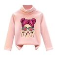 thumbnail image 1 of EnJoCho Little Girls' Chic Turtleneck Shirt Girls' Comfort Fit Turtleneck Kids Toddler Sweatshirts Soft Warm Cute Print Long Sleeve Crew Neck Hoodie Lightweight Soft Pullover Tops, 1 of 3