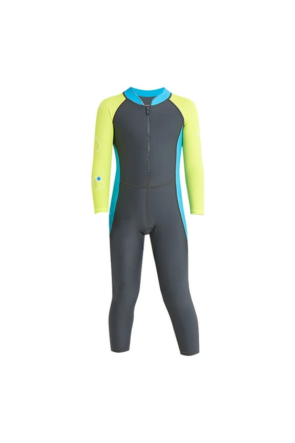 Little Girls Full Body Rash Guard U𝖯F 50+ Zipper Bodysuit Swimsuits Color 𝖡lock Kids Sunsuit Bathing Suit Sun Protective Swimwear Toddler Waterwear 𝖴𝖵 Protection Swim Outfit