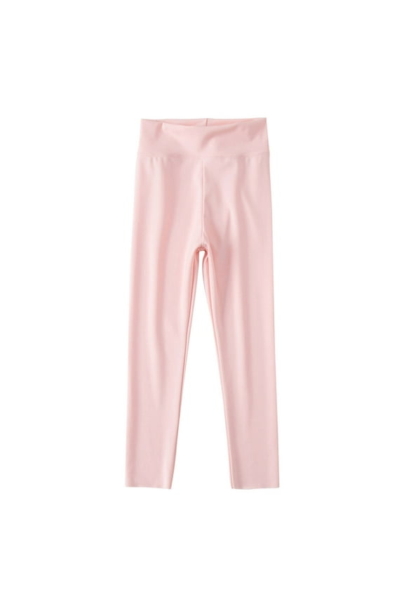 Little Girls Lined Pants Girls Compression Pants Kids Leggings Yoga Dance Sport Workout Running for Youth Teen Girl