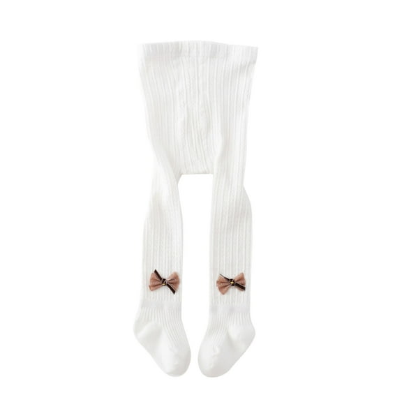 EnJoCho Little Girls Solid Base Pants Toddler Kids Baby Girls Leggings Bowknot Knitted Pantihose Stretchy Spring Summer Pantyhose Pant