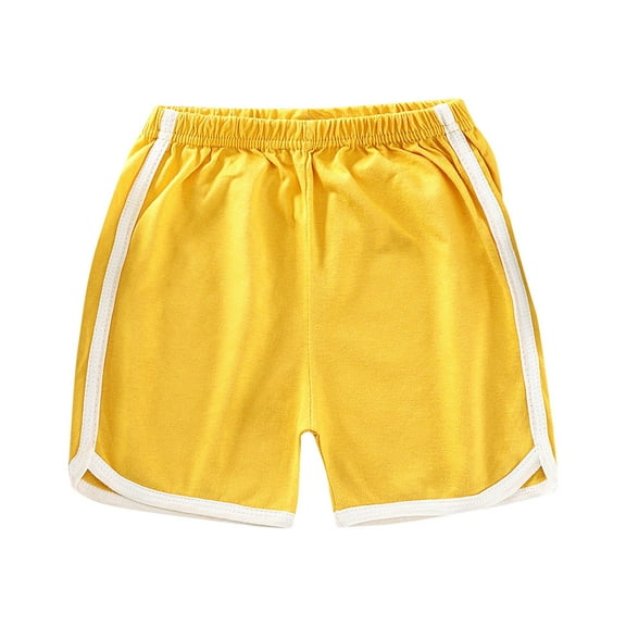 EnJoCho Little Girls Summer Pants Shorts Kids Toddler Girls Shorts Solid Elastic Waist Sports Shorts Summer Beach Outdoor Play Clothes Pants