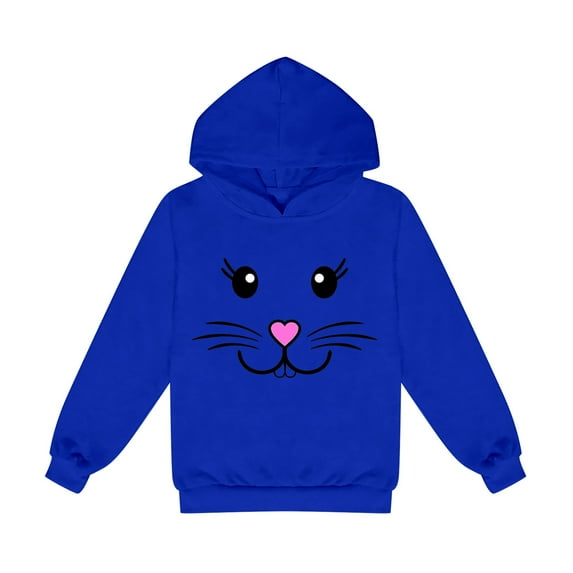 EnJoCho Long Sleeve Shirts for Girls Kids Girls Boys Fleece Pullover Hoodies Cute Printed Hooded Sweatshirts Boys Girls Easter Sweatshirt Kids Toddler Hoodies Pullover Tops