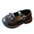 thumbnail image 1 of EnJoCho Mary Jane Shoes for Toddler Girls Fashion Spring and Summer Children Casual Shoes Girls Flat Sole Thick Sole Solid Bowknot Buckle Party Dress Shoes Toddler Cute Princess Casual Shoes Dance, 1 of 9