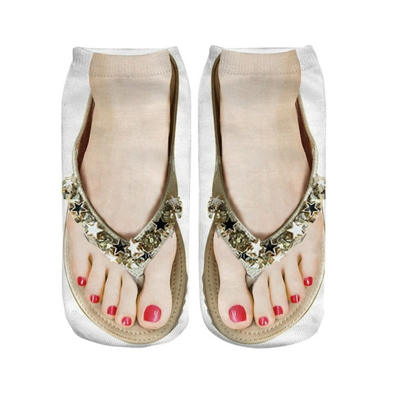 EnJoCho Mens Funny Crazy Socks Unisex Cool Funky 3D Printed Patterned Socks Boys Novelty Fun Athletic Socks 3D Pattern Manicure Print Socks