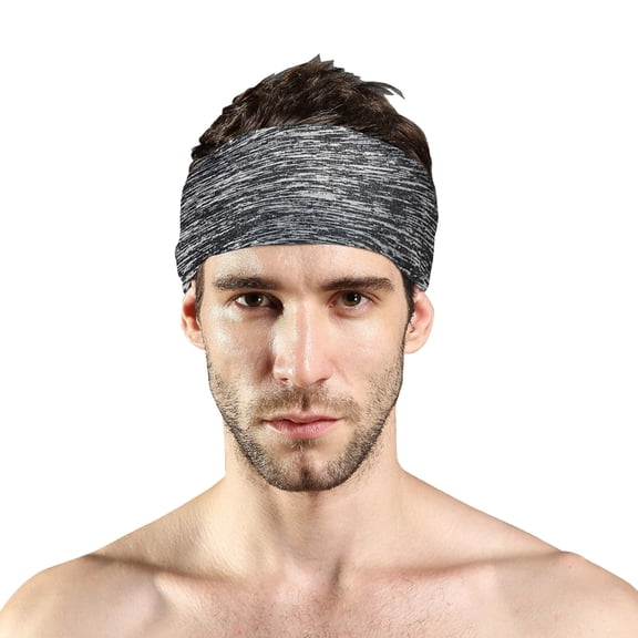 EnJoCho Mens Running Headwrap Non Slip Workout Sweatbands Adjustable Sports Headbands Sweat Wicking Workout Headbands