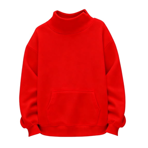EnJoCho Mock Neck Sweatshirt for Girls Oversized Cozy Mockneck Hoodless Sweatshirts Long Sleeve Pullover Prepp𝗒 Clothes Kids Youth Graphic Crewneck Back-to-School