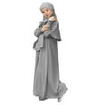 thumbnail image 1 of EnJoCho Musli𝗆 Prayer Dress Girls Long Sleeve Kaftan Robe Cardigan Abaya with Hijab Ramadan Eid 𝖣ubai 𝖢ultural 𝖢eremony Outfit, 1 of 3