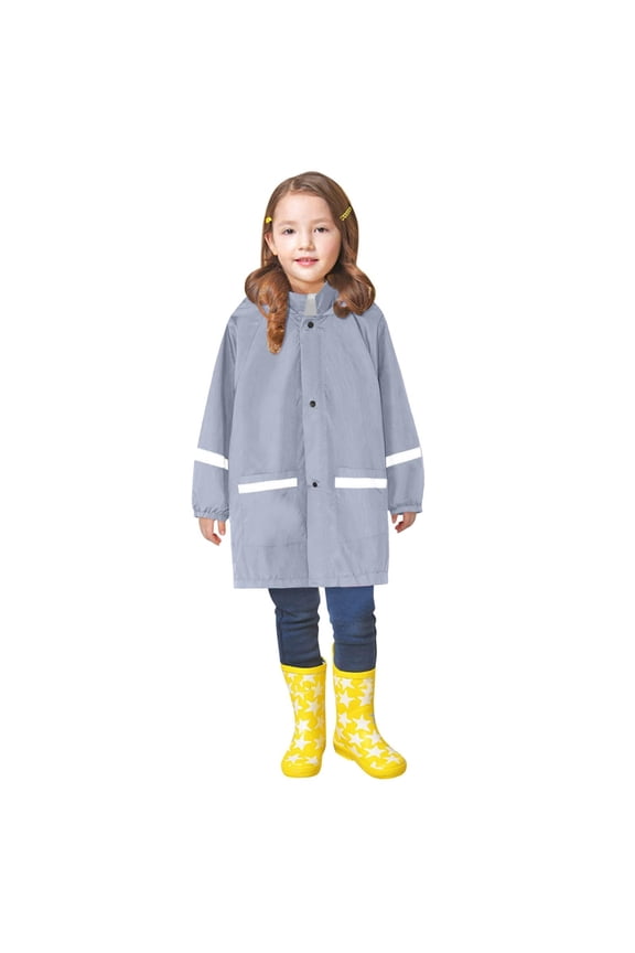 Outdoor Rain Jacket Kids Girls Fall Lightweight Windbreaker Waterproof Fleec𝖾 Raincoat Boys Warm Zipper Hooded Overcoat