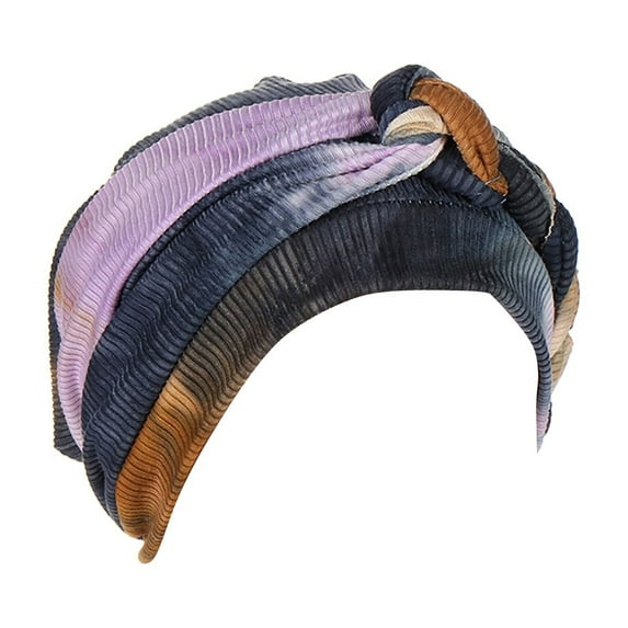 EnJoCho Outdoor Travel Cap for Women Women's Eid Al Fitr Tie Dyed Drawstring Multi Colored Soft Side Braided Headband Hat Headband