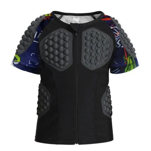 EnJoCho Padded Compression Shirt for Kids Youth Boys Girls Padded Football Protective Shirts for Ski Paintball Baseball Rugby Soccer Skating