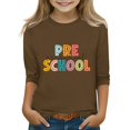 thumbnail image 1 of EnJoCho Preschool First Day of School Shirt Boys Girls Back-to-School Colorful Letter Graphic Long Sleeve Little Kid Casual Tee Top Toddler Girl Crewneck School Tee, 1 of 3