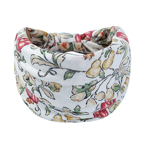 EnJoCho Quick Drying Headbands for Women European And American Printed Floral Headband Double Layer Wide Edge Headband Hair Adornment Sports Headband