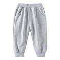 thumbnail image 1 of EnJoCho School Uniform Pants with Adjustable Drawstring - Fleece-Lined Winter Casual Pants for Toddler Boys Classroom Playground Wear (4-5 Years,Grey), 1 of 8