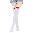 thumbnail image 1 of EnJoCho Seamless Over The Knee Socks Valentine's Day Womens Stockings Thigh High Over The Knee Socks Heart Lips Pattern Long Knee High Socks For Women, 1 of 7