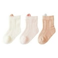 thumbnail image 1 of EnJoCho Socks Floor Socks Cotton Socks Cartoon Ultra Thin Breathable For Spring To Autumn Solid Color 3pcs Toddler Baby Kids Boys Girls Soft Cute Casual Socks School Home Indoor&Outdoor Wear, 1 of 8