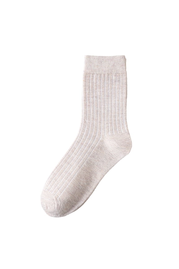 Solid Color Vertical Strip Socks Mid Tube Socks Classic Casual Comfort Cotton Socks Fashion Mid-Calf Socks For Women Statement Women'S Short Socks Crew-Length Socks For Women