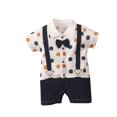 thumbnail image 1 of EnJoCho Spring Bodysuit for Toddler Baby Boys Button Bow Tie Gentleman Romper Jumpsuits Clothes Trendy Bodysuit for Little Baby Toddler Kids, 1 of 9