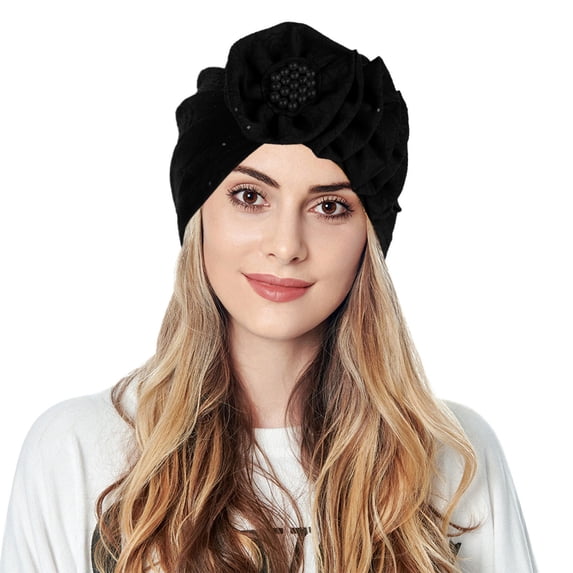 EnJoCho Stretch Head Scarf for Women Turbans Flowers Bonnet Beanie Cap Headwraps Hats Ladies Breathable Cap