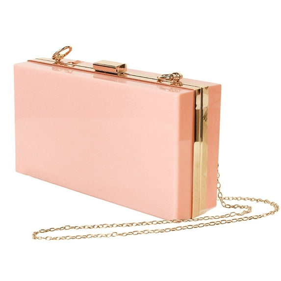 EnJoCho Striped Colorful Party Dinner Ladies Handbag with Chain Acrylic Bag Storage Organizer Trendy Casual Crossbody Bags for Men Women Girl Boy