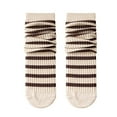 thumbnail image 1 of EnJoCho Striped Medium-Length Socks For Women, Women Striped Socks Mid Tube Autumn And Qinter All Long Tube Pure Cotton Pile Socks, 1 of 2