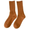 thumbnail image 1 of EnJoCho Striped Medium-Length Socks For Women Solid Color Stacked Socks Wind Loose Tube Cotton Socks Fashion Lady Socks Solid Color High Cut Socks For Women, 1 of 5