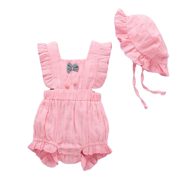 EnJoCho Summer Clothing for Baby Baby Girl Clothes Lace Jumpsuit Ruffles Romper Sleeveless Romper Bodysuit Sunsuit Outfits Set Baby Kids Trendy Cute Romper Clothing