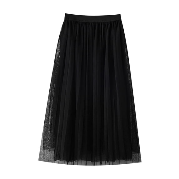 EnJoCho Summer Girls Half Skirt Seersucker Press Pleated Mesh Half Skirt Princess Wind Short Skirt For 1 To 10 Years Tutu For Toddler Girls