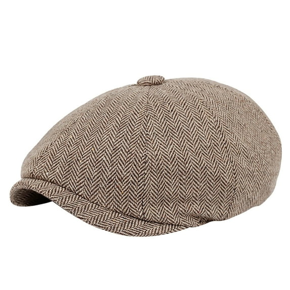EnJoCho Summer Hat for Women Herringbone Twill Beret For Men Autumn And Spring Retro Hat Forward Hat