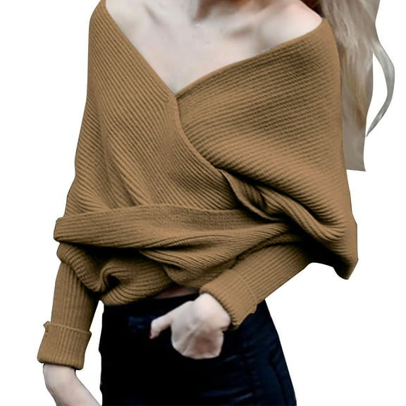 EnJoCho Sweater Scarf With Sleeves Winter Sweater Scarf Sweater Scarf With Sleeves Plus Size Women Knit Sweater Tops Scarf Stylish Tartan Scarves For Fall