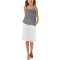 thumbnail image 1 of EnJoCho Teen Girls 2 Piece Cotton Linen Outfit Summer Casual Trendy Sets Sleeveless Cam𝗂 Tank Tops Loose Wide Leg Flowy Palazz𝗈 Shorts Girls Shirt And Shorts Set, 1 of 4