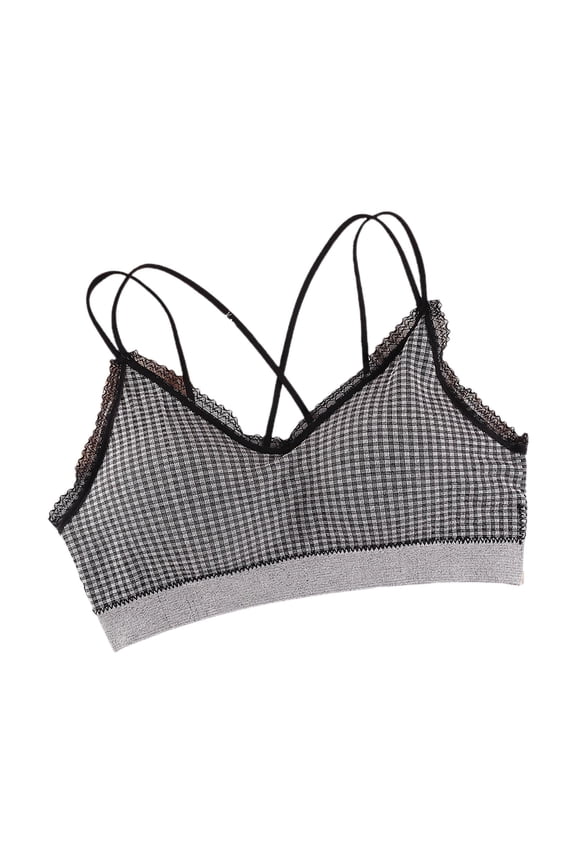 Teen Girls' Bra With Removable Pads Strap Sports Bra Training Bra Crop For Girls Multicolor Baby Cute Underwear