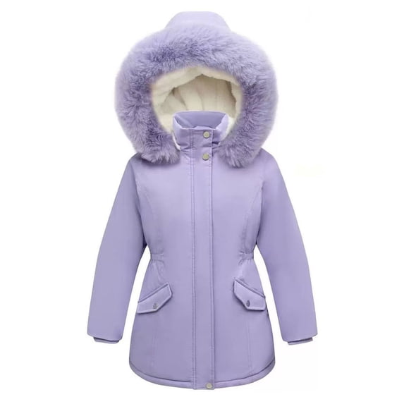 EnJoCho Teen Girls Heavyweight Hooded Long Puffer Parka, Water Resistant Windproof Outerwear, Thermal Insulated Snow Coat, Kids Winter Outerwear suitable for outdoor play