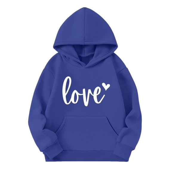 EnJoCho Teen Girls Hoodie - Oversized Graphic Print Pullover Sweatshirt with Pocket Detail for Fall Winter Back-to-School Casual Streetwear Outfit