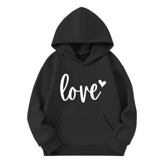 EnJoCho Teen Girls Hoodies Oversized Pullover Sweatshirt Graphic Printed Top Pocket Detail Casual Streetwear Loung𝖾wear Fall Winter Clothes Sweater Jacket Alternative Apparel