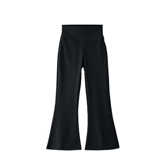 EnJoCho Teen Girls Kids High Waisted Flare Jeans Long Bell Bottom Elastic Wide Leg Denim Pants Cute Slim Botcut Bottoms School Stretch Flared