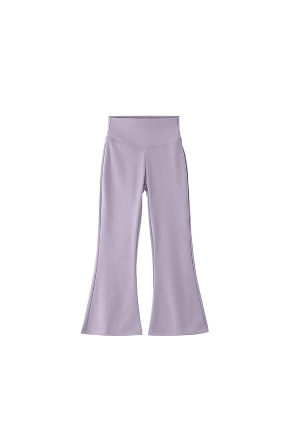 Teen Girls Kids High Waisted Flare Jeans Long Bell Bottom Elastic Wide Leg Denim Pants Cute Slim Botcut Bottoms School Stretch Flared