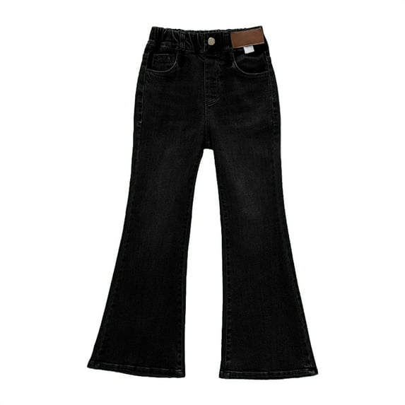 EnJoCho Teen Girls Wide Leg Flare Bell Bottom Jeans Stretchy High Waisted Slim Fit Bootcu𝗍 Denim Pants Trousers Bottoms 𝖸𝟤𝖪 Streetwear Casual