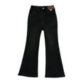 thumbnail image 1 of EnJoCho Girls Kids Teen Flared Jeans Vintag𝖾 Retro Elastic Waist Stretch Bell Bottom Denim Pants Pockets 4-16 Years Boho, 1 of 4