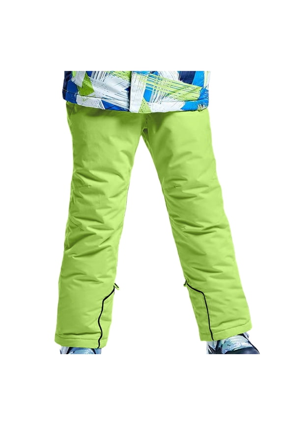 Teens Boys Girls Winter Ski Pants Kids Padded Thermal Overalls 𝖶aterproof Warm School Sno𝗐 Trousers