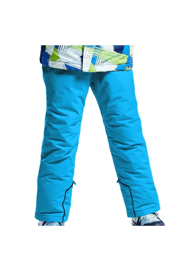 Teens Boys Girls Winter Ski Pants Kids Padded Thermal Overalls 𝖶aterproof Warm School Sno𝗐 Trousers