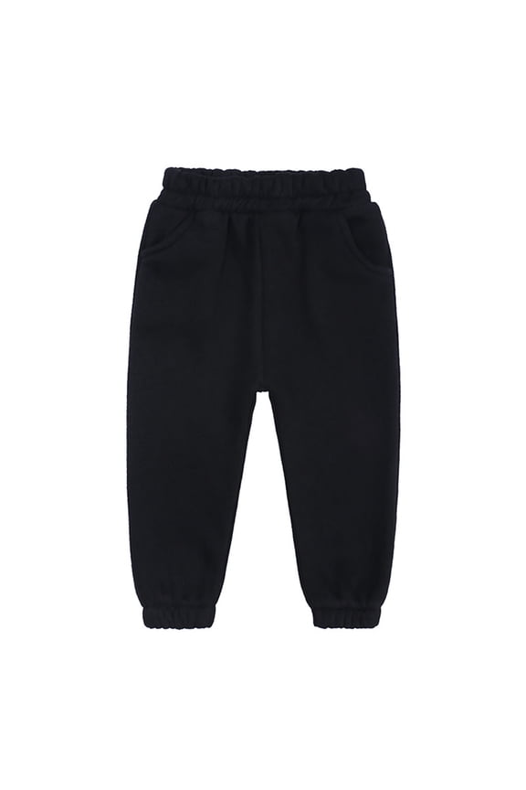 Thermal Quilted Winter Pants with Elastic Ankles, Water-Resistant Outdoor Play Pants for Indoor/Outdoor Use (3-4 Years,Black)