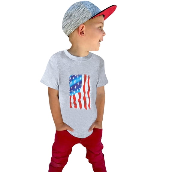 EnJoCho Toddler American Flag Tshirt for Boys Girls Kids American Flag Shirt Boys Girls Toddler 4th of July Tshirts Patriotic Tee Tops Independence Day Short Sleeve T Shirt Tops